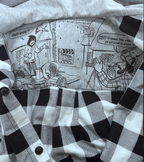 Hooded Shirt  - “Distortion grid”